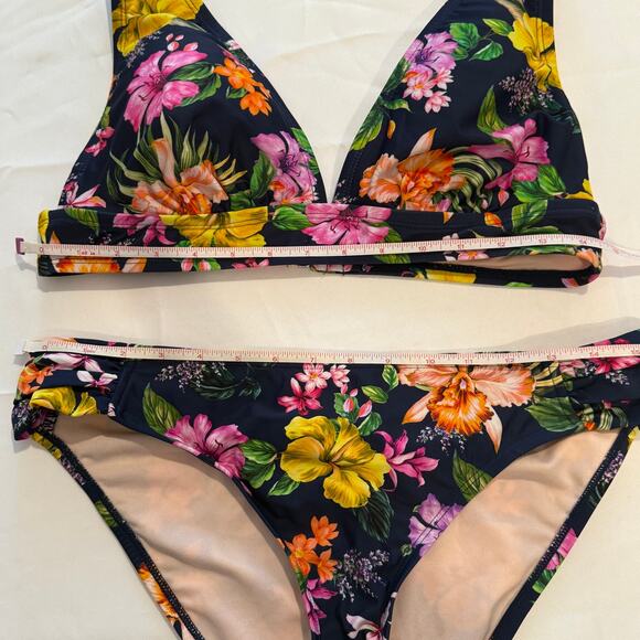 Floral Padded Kona Sol Bikini with Medium or Moderate Coverage Size Large - Picture 3 of 7